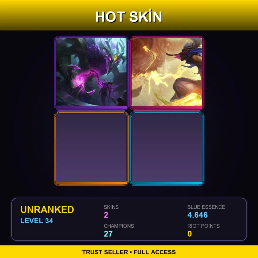 EUNE | Lv34 | Unranked | 2 Skin | 27 Champ
