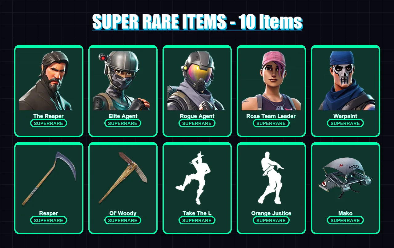 [PC/XBOX/PSN] | OG Skull Trooper | The Reaper | Elite Agent | Rogue Agent | Rose Team Leader | 26 skin | 19 pickaxe | 32 emote | 23 glider | Lv193
