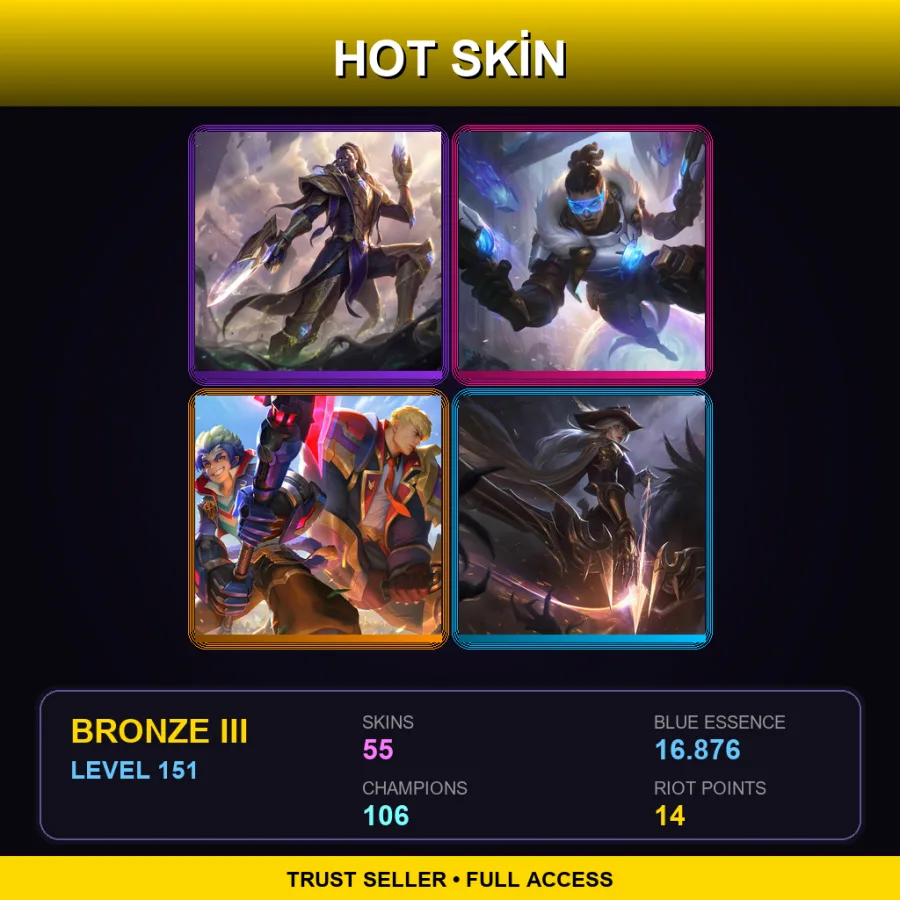 VN | Lv151 | Bronze III | 55 Skin | 106 Champ