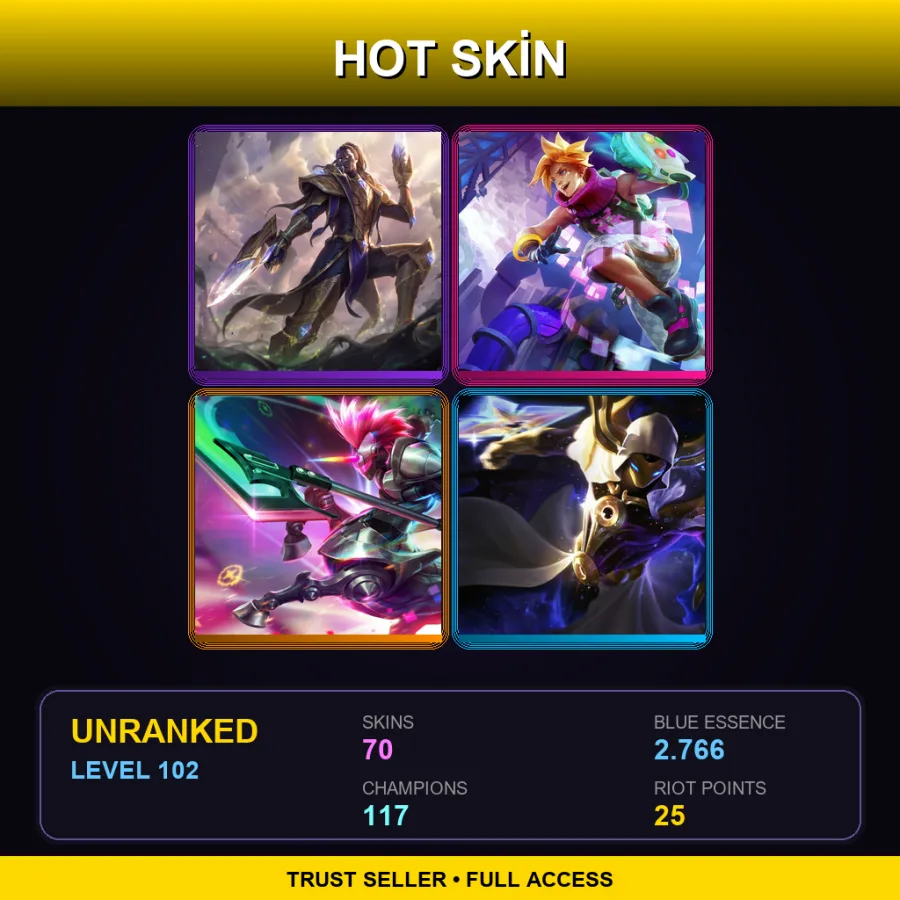OCE | Lv102 | Unranked | 70 Skin | 117 Champ — Elderwood Leblanc