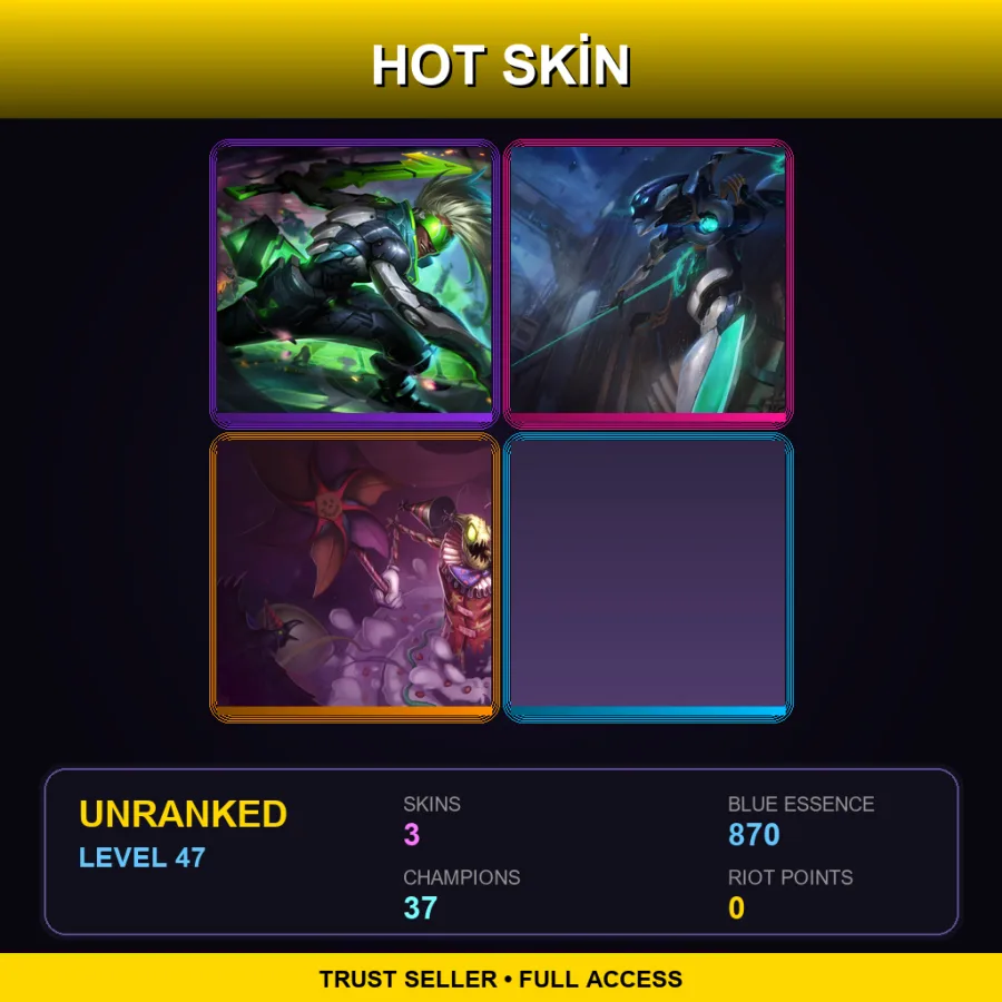 EUNE | Lv47 | Unranked | 3 Skin | 37 Champ