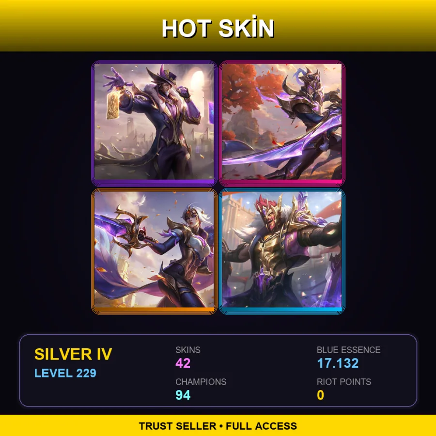 LAS | Lv229 | Silver IV | 42 Skin | 94 Champ
