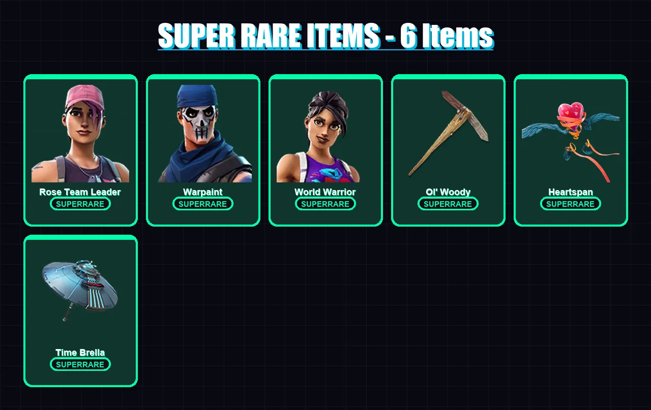 [PS4/PS5/XBOX/PC] | Rose Team Leader | Warpaint | World Warrior | Vendetta | Singularity | 97 skin | 97 pickaxe | 75 emote | 101 glider | Lv1181