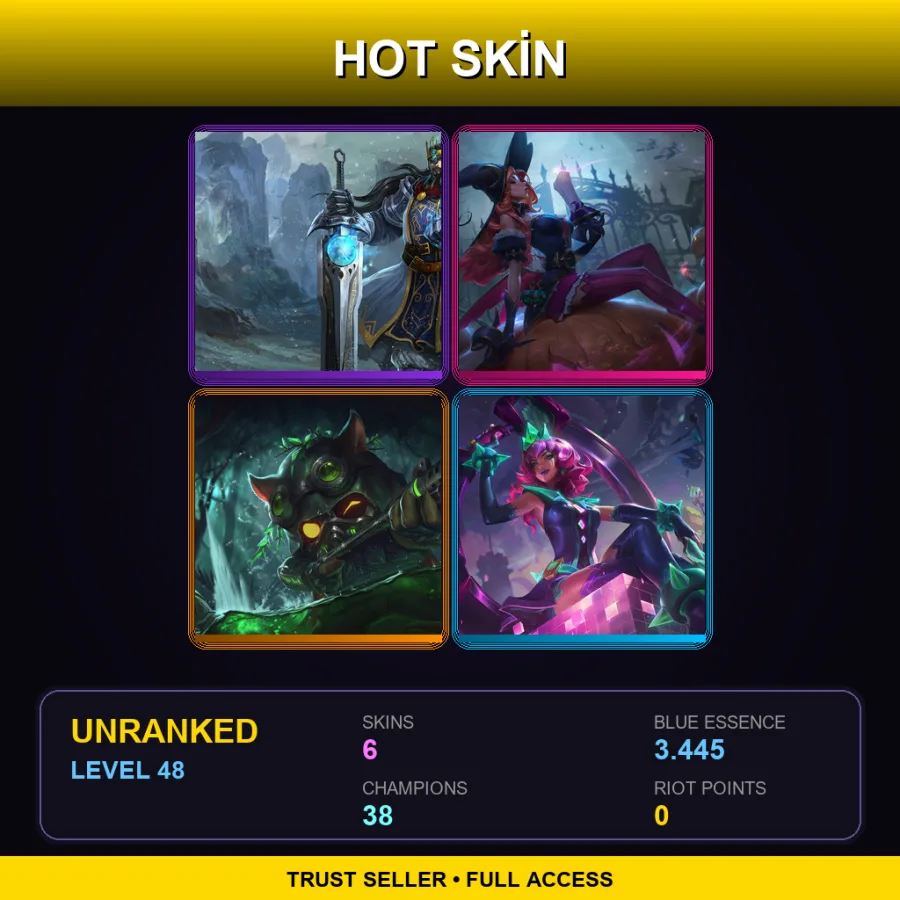 EUNE | Lv48 | Unranked | 6 Skin | 38 Champ