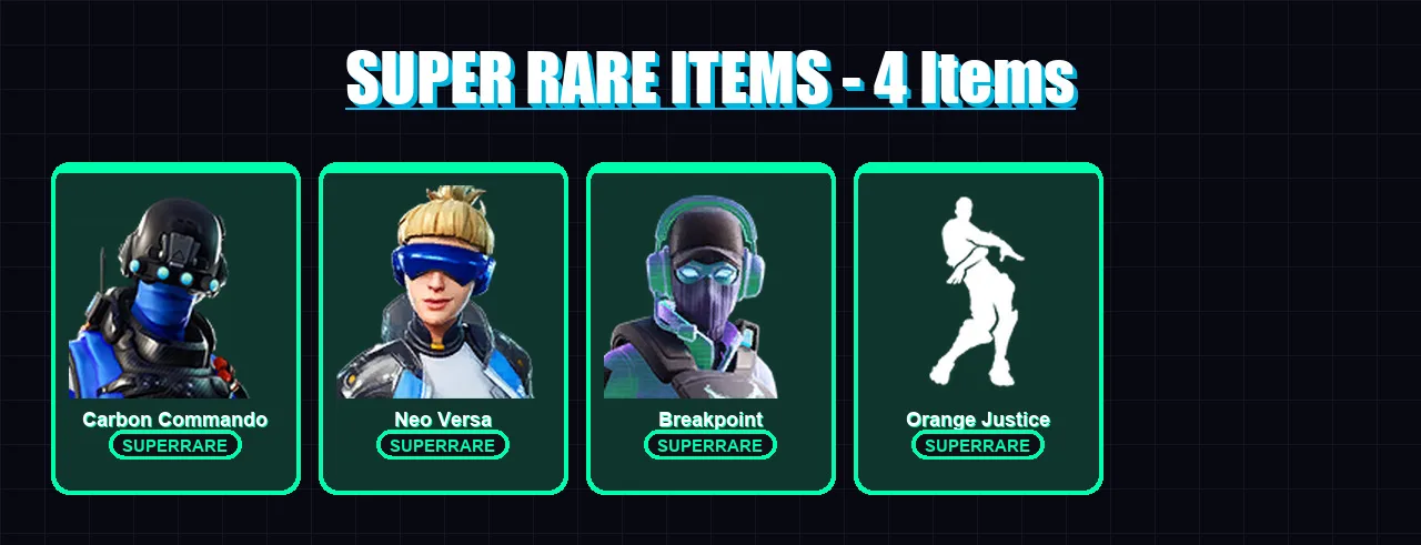 [PS4/PS5/XBOX/PC] | Carbon Commando | Neo Versa | Breakpoint | Lynx | Zenith | 27 skin | 41 pickaxe | 39 emote | 39 glider | Lv541
