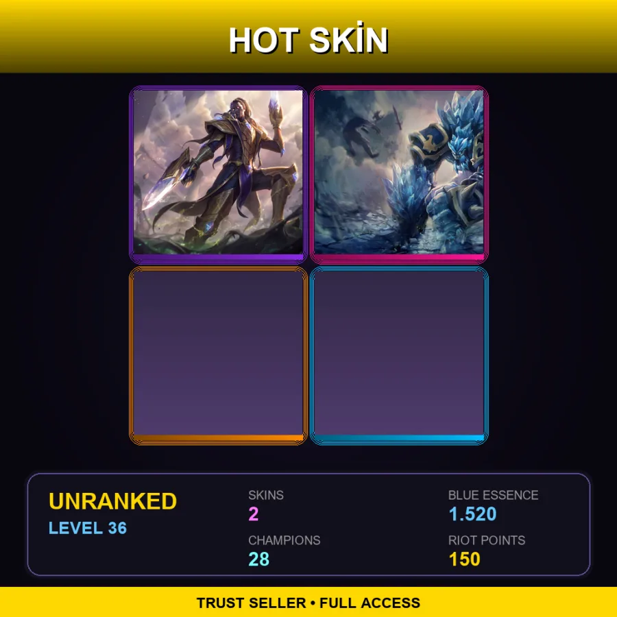 EUNE | Lv36 | Unranked | 2 Skin | 28 Champ