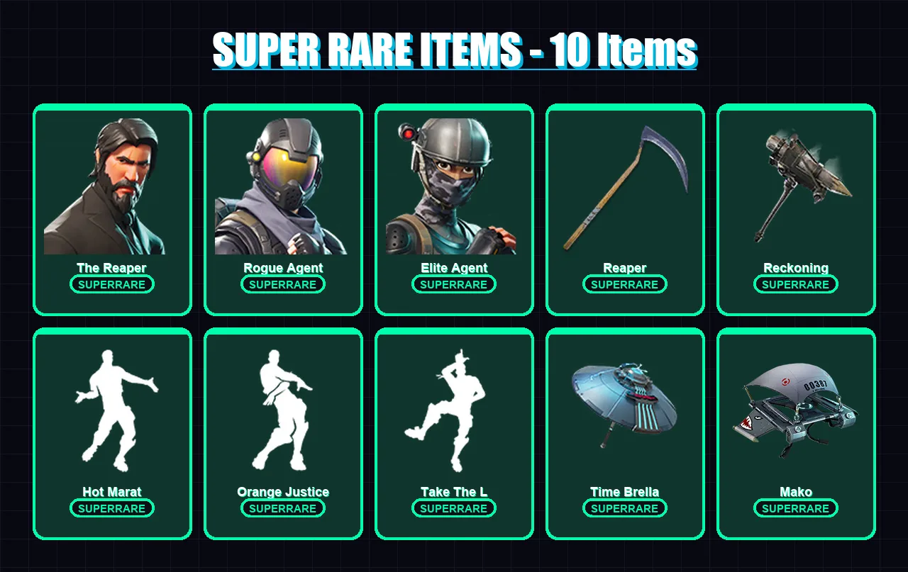 [PC/PSN] | The Reaper | Rogue Agent | Elite Agent | Ragnarok | Zenith | 55 skin | 56 pickaxe | 51 emote | 50 glider | Lv974
