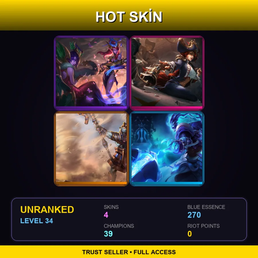 LAS | Lv34 | Unranked | 4 Skin | 39 Champ