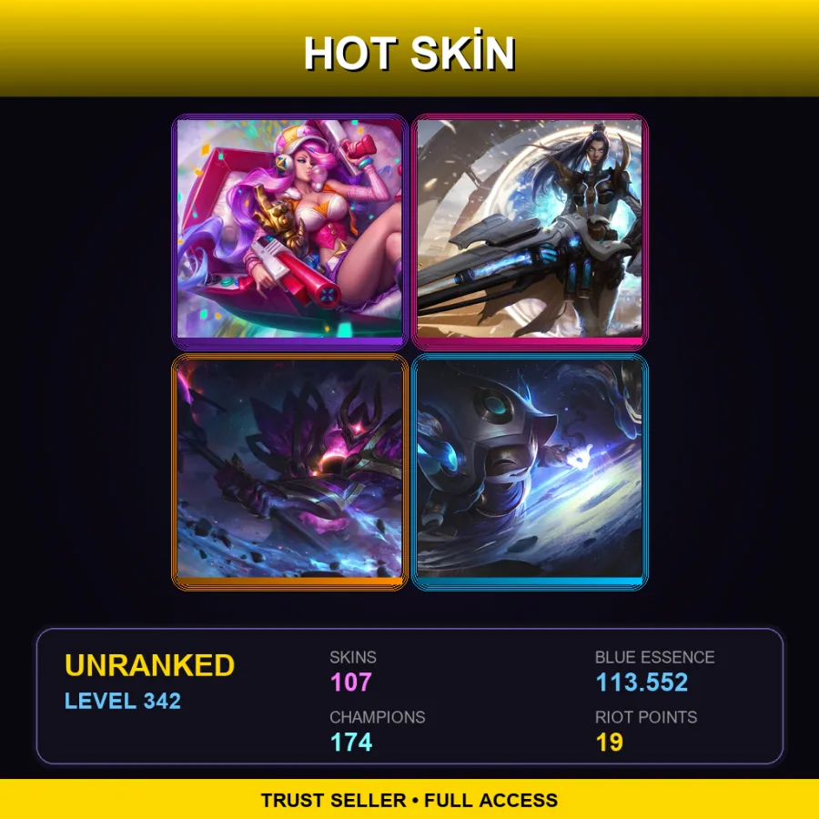 BR | Lv342 | Unranked | 107 Skin | 174 Champ