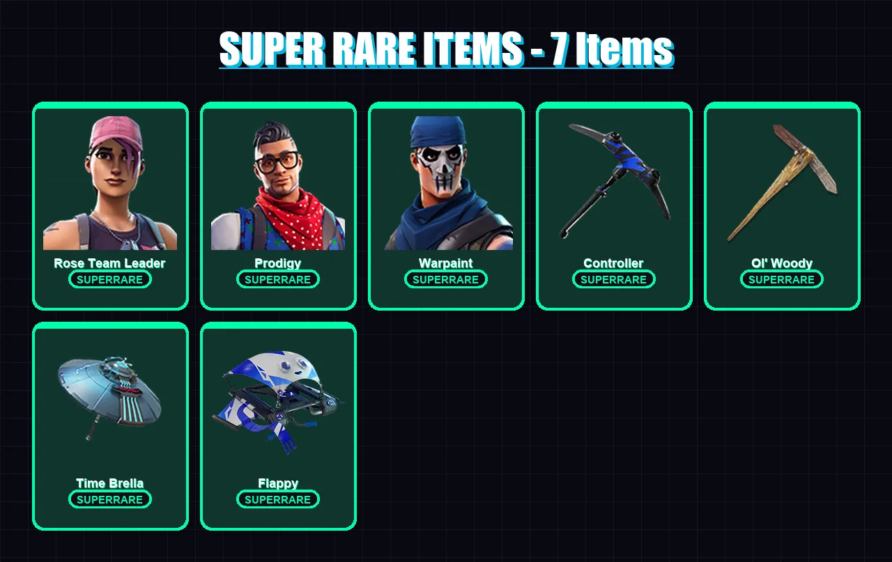 [PS4/PS5/XBOX/PC] | Rose Team Leader | Prodigy | Warpaint | Kymera | Renzo the Destroyer | 97 skin | 142 pickaxe | 113 emote | 133 glider | Lv1875