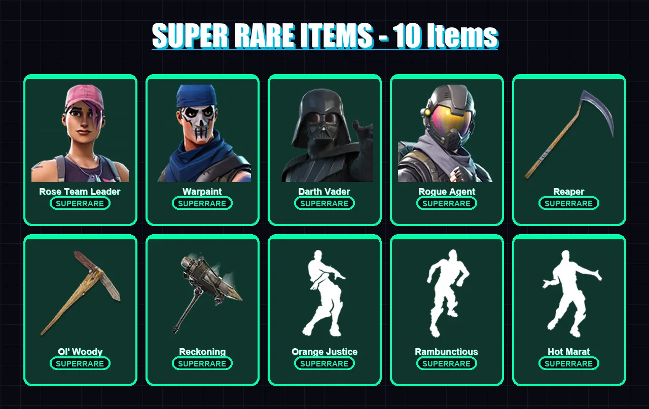 [PC/PSN] | Rose Team Leader | Warpaint | Darth Vader | Rogue Agent | Midas | 150 skin | 109 pickaxe | 120 emote | 107 glider | Lv1635 — Fortnite account