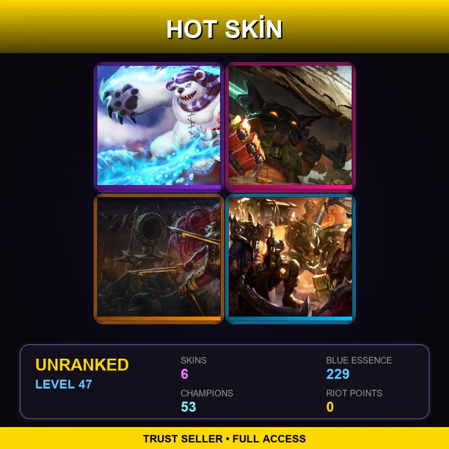 LAS | Lv47 | Unranked | 6 Skin | 53 Champ