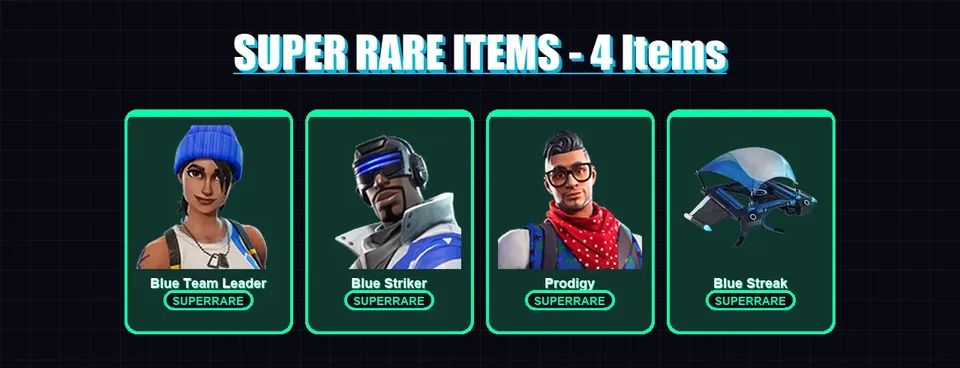 [PC/XBOX] | Blue Team Leader | Blue Striker | Prodigy | Lt. Evergreen | 4 skin | 6 pickaxe | 5 emote | 8 glider | Lv133 — main preview
