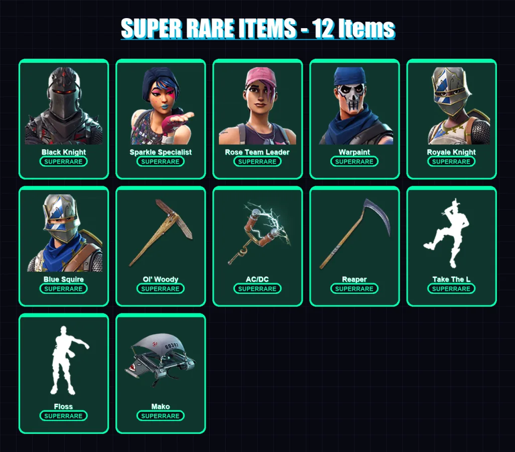 [PS4/PS5/XBOX/PC] | Black Knight | Sparkle Specialist | Rose Team Leader | 14 skin | Lv184