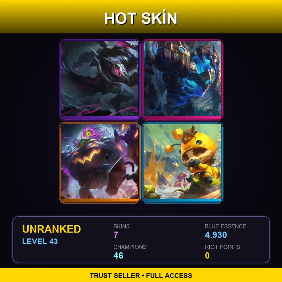 EUNE | Lv43 | Unranked | 7 Skin | 46 Champ