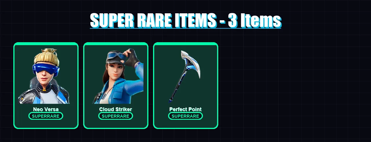 [PS4/PS5/XBOX/PC] | Neo Versa | Cloud Striker | Daredevil | Storm | Tony Stark | 12 skin | 24 pickaxe | 19 emote | 26 glider | Lv545