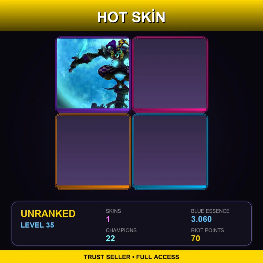 LAS | Lv35 | Unranked | 1 Skin | 22 Champ — LoL account