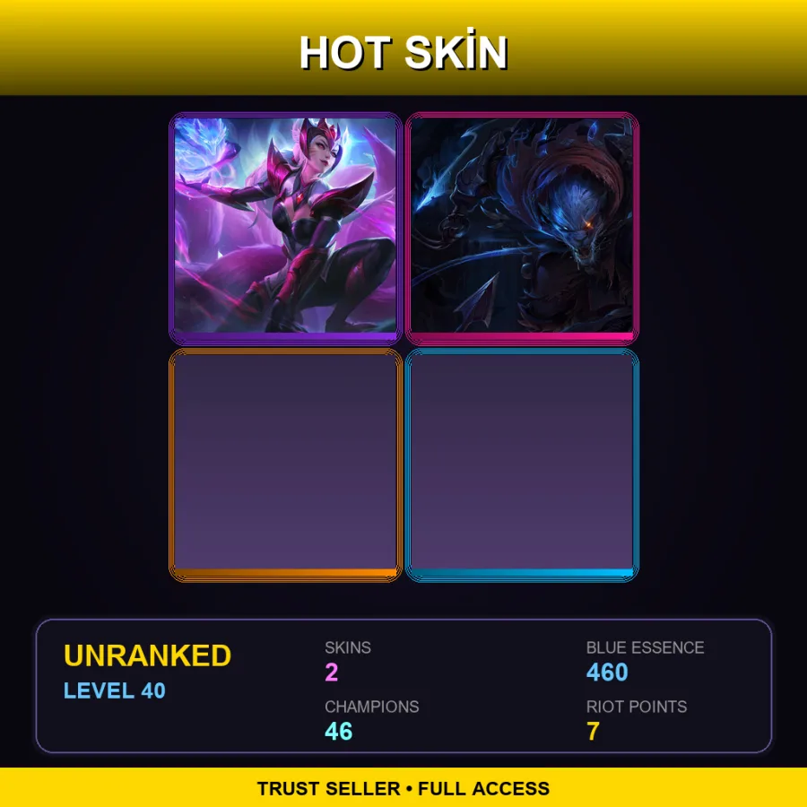 EUNE | Lv40 | Unranked | 2 Skin | 46 Champ