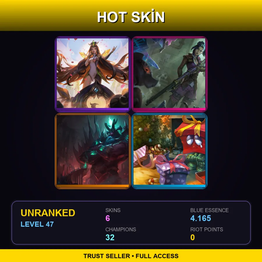 LAS | Lv47 | Unranked | 6 Skin | 32 Champ — Arcane Enemy Jinx