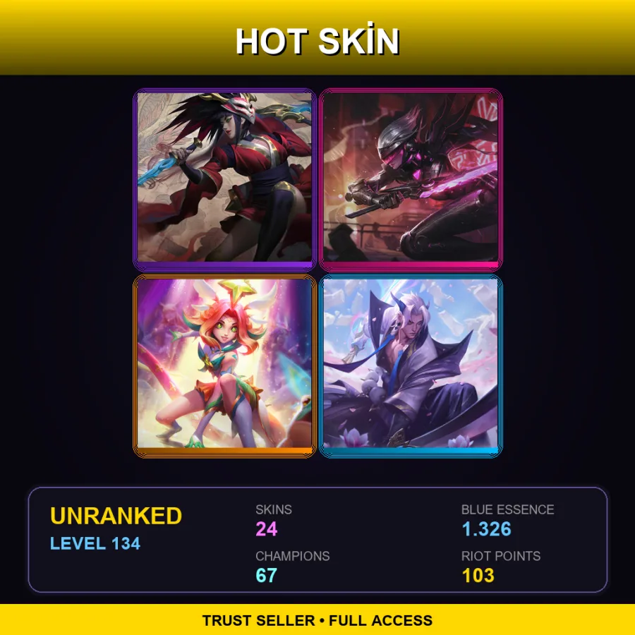 LAS | Lv134 | Unranked | 24 Skin | 67 Champ — Battle Queen Qiyana