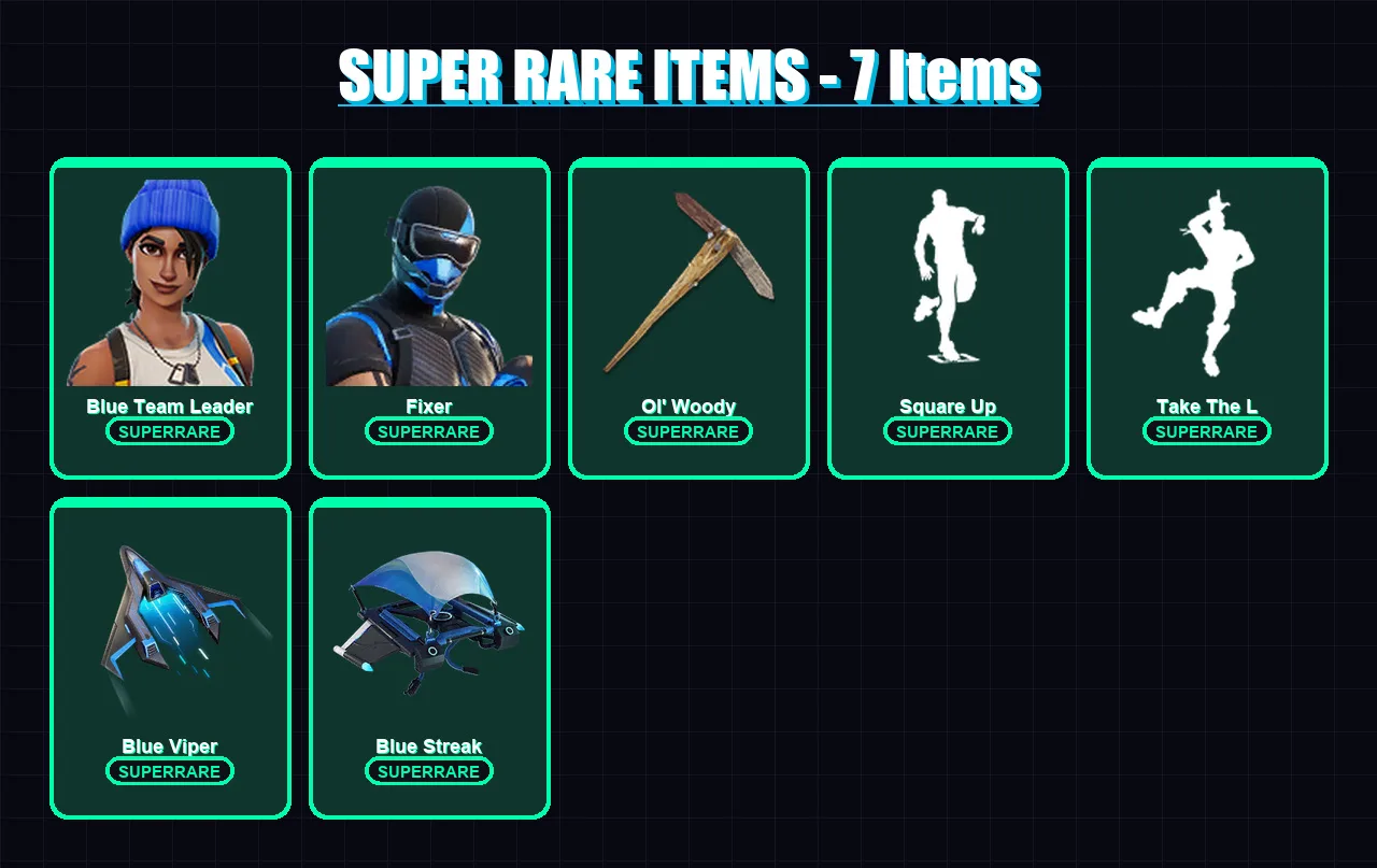 [PS4/PS5/XBOX/PC] | Blue Team Leader | Fixer | Renzo the Destroyer | The Imagined | The Origin | 23 skin | 19 pickaxe | 29 emote | 18 glider | Lv252