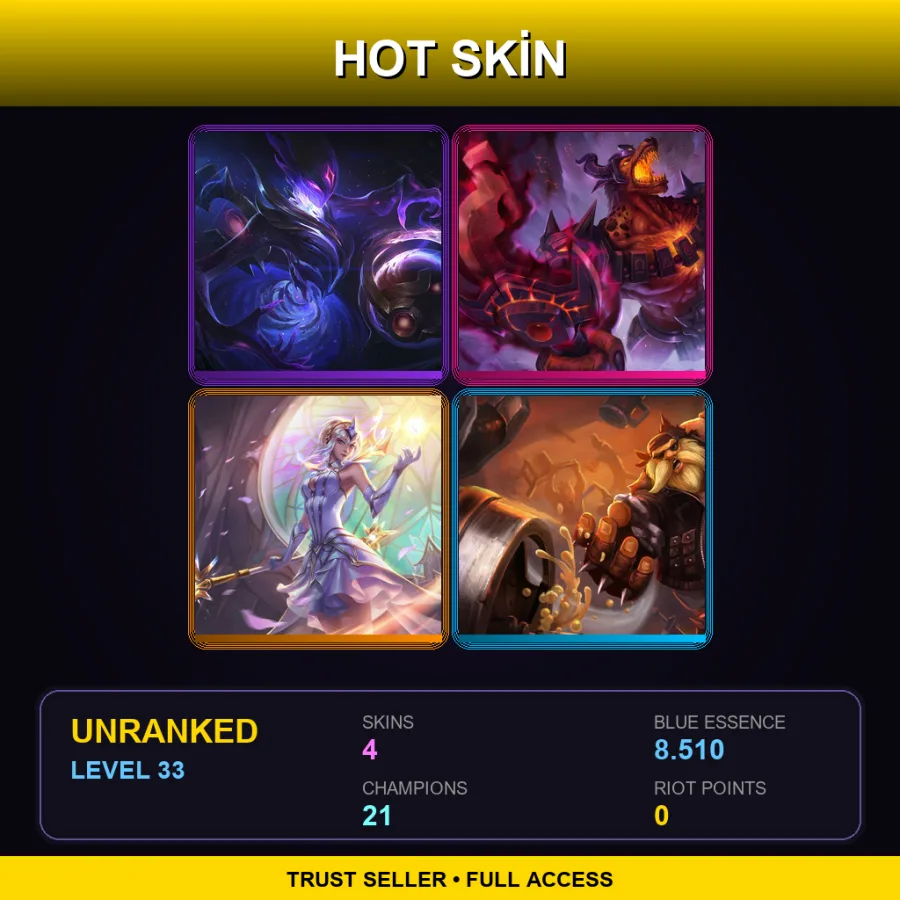BR | Lv33 | Unranked | 4 Skin | 21 Champ