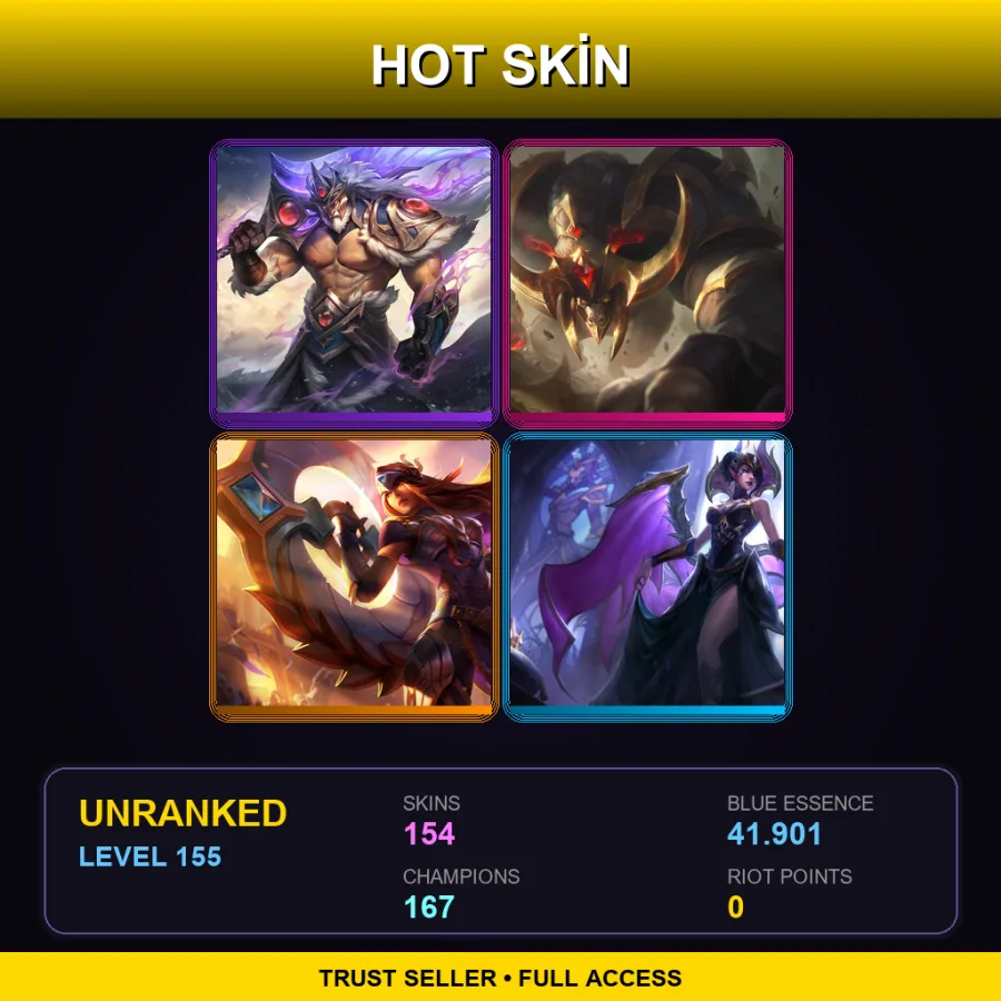 VN | Lv155 | Unranked | 154 Skin | 167 Champ — Commando Jarvan Iv