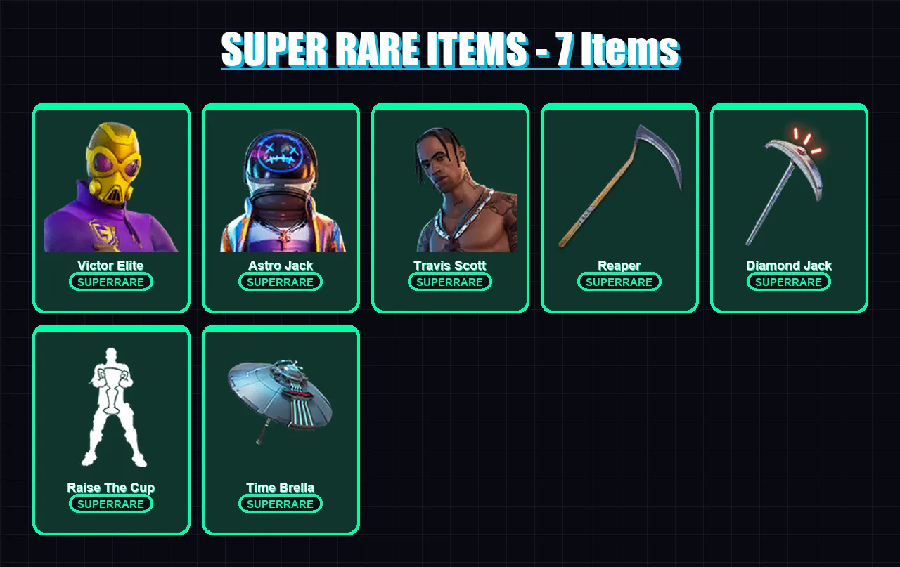 [PC/XBOX] | Victor Elite | Astro Jack | Travis Scott | Torin | Fade | 147 skin | 188 pickaxe | 143 emote | 133 glider | Lv2127
