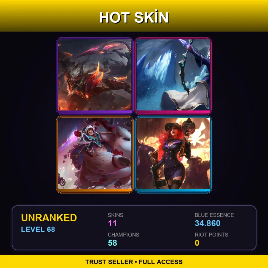 BR | Lv68 | Unranked | 11 Skin | 58 Champ