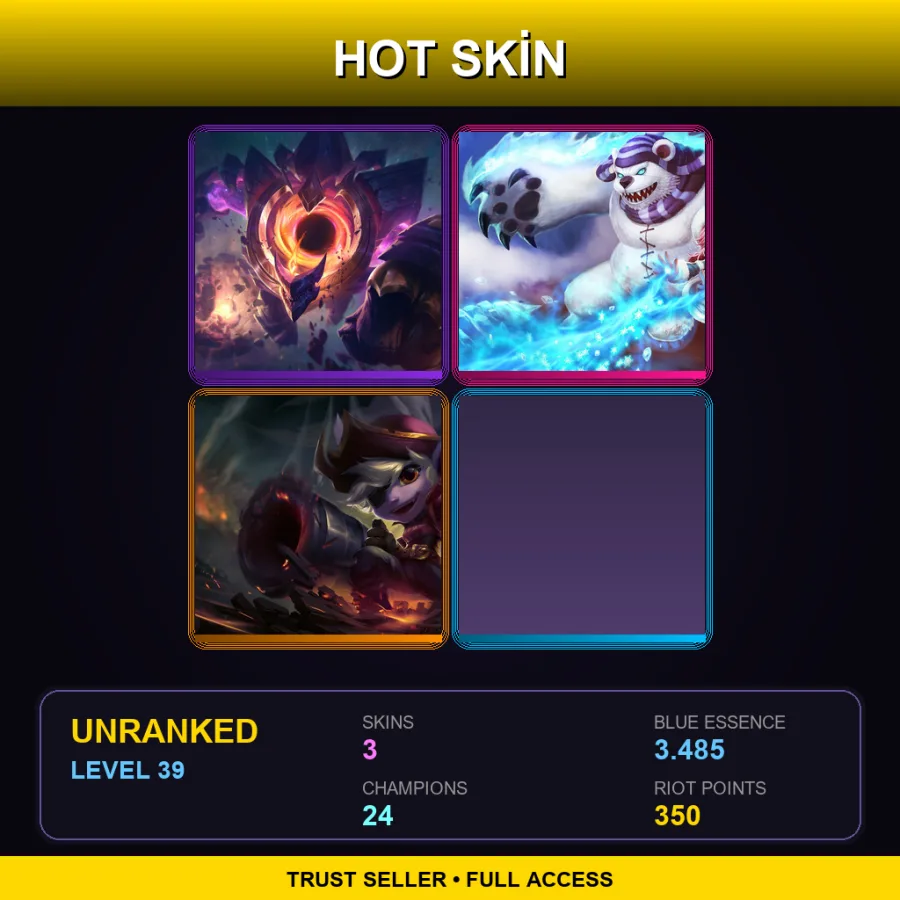 NA | Lv39 | Unranked | 3 Skin | 24 Champ — Frostfire Annie
