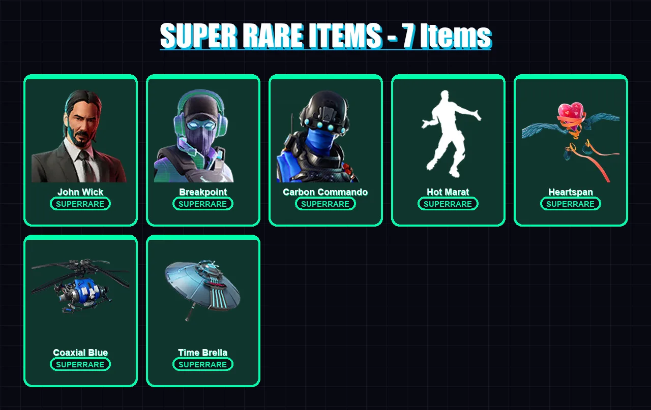 [PS4/PS5/XBOX/PC] | John Wick | Breakpoint | Carbon Commando | Sentinel | Ronin | 267 skin | 278 pickaxe | 240 emote | 246 glider | Lv3375