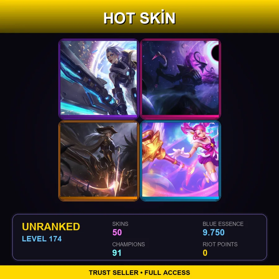 BR | Lv174 | Unranked | 50 Skin | 91 Champ