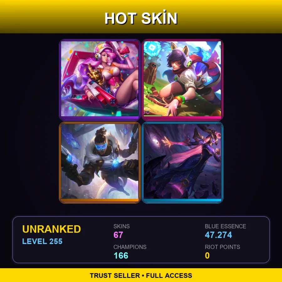 SG | Lv255 | Unranked | 67 Skin | 166 Champ