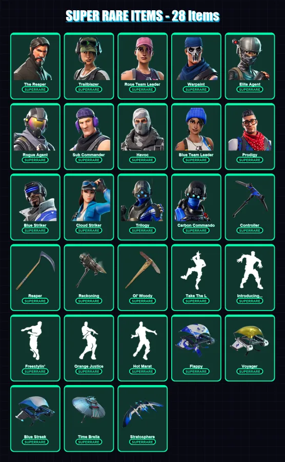 [PC/XBOX/PSN] | The Reaper | Renegade Raider | Aerial Assault Trooper | 440 skin | Lv3489