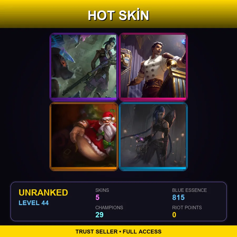 LAS | Lv44 | Unranked | 5 Skin | 29 Champ