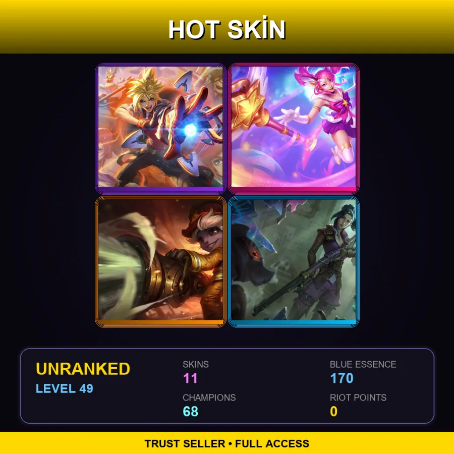 RU | Lv49 | Unranked | 11 Skin | 68 Champ