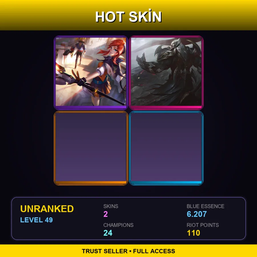 EUNE | Lv49 | Unranked | 2 Skin | 24 Champ — Battle Academia Lux