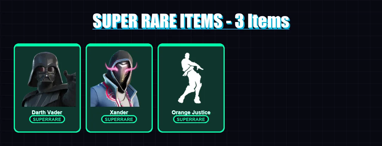 [PC/XBOX/PSN] | Darth Vader | Xander | Malik | Hybrid | The Ice King | 67 skin | 82 pickaxe | 83 emote | 80 glider | Lv1091