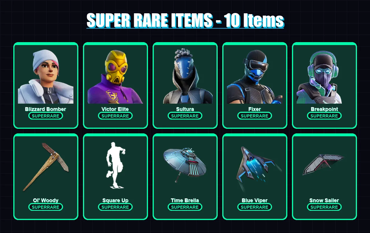[PC/XBOX] | Blizzard Bomber | Victor Elite | Sultura | Fixer | Breakpoint | 67 skin | 62 pickaxe | 42 emote | 48 glider | Lv687 — Fortnite account