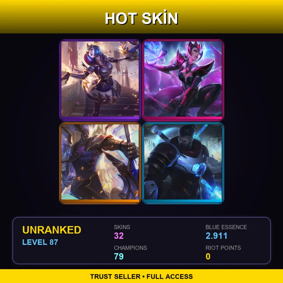 LAS | Lv87 | Unranked | 32 Skin | 79 Champ
