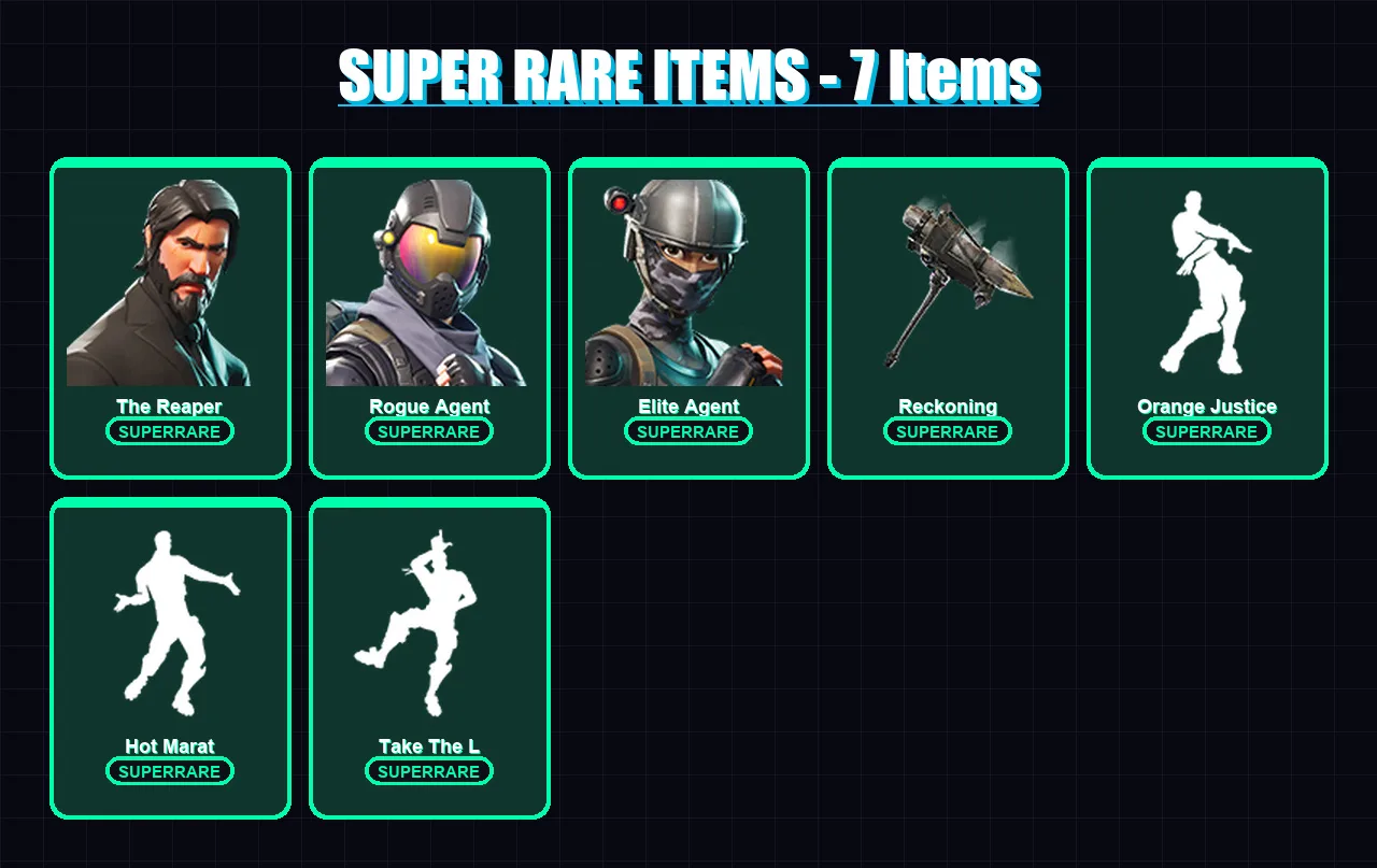 [PC/XBOX/PSN] | The Reaper | Rogue Agent | Elite Agent | Calamity | Dark Voyager | 61 skin | 29 pickaxe | 53 emote | 42 glider | Lv537 — Fortnite account