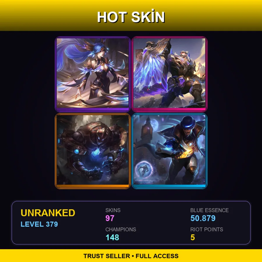 EUNE | Lv379 | Unranked | 97 Skin | 148 Champ — Program Leblanc