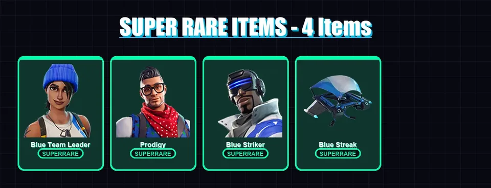 [PS4/PS5/XBOX/PC] | Blue Team Leader | Prodigy | Blue Striker | Adam Smasher | 4 skin | 1 pickaxe | 1 emote | 2 glider | Lv13 — main preview
