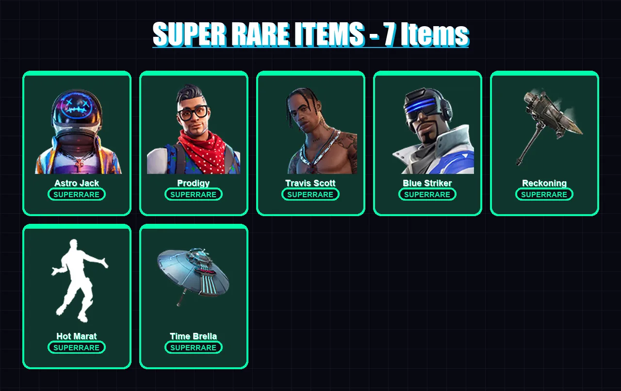[PC/XBOX] | Astro Jack | Prodigy | Travis Scott | Blue Striker | Hybrid | 35 skin | 29 pickaxe | 49 emote | 32 glider | Lv525