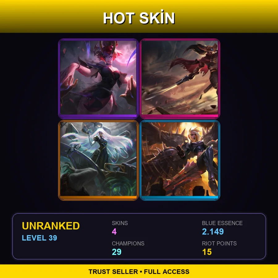 LAS | Lv39 | Unranked | 4 Skin | 29 Champ