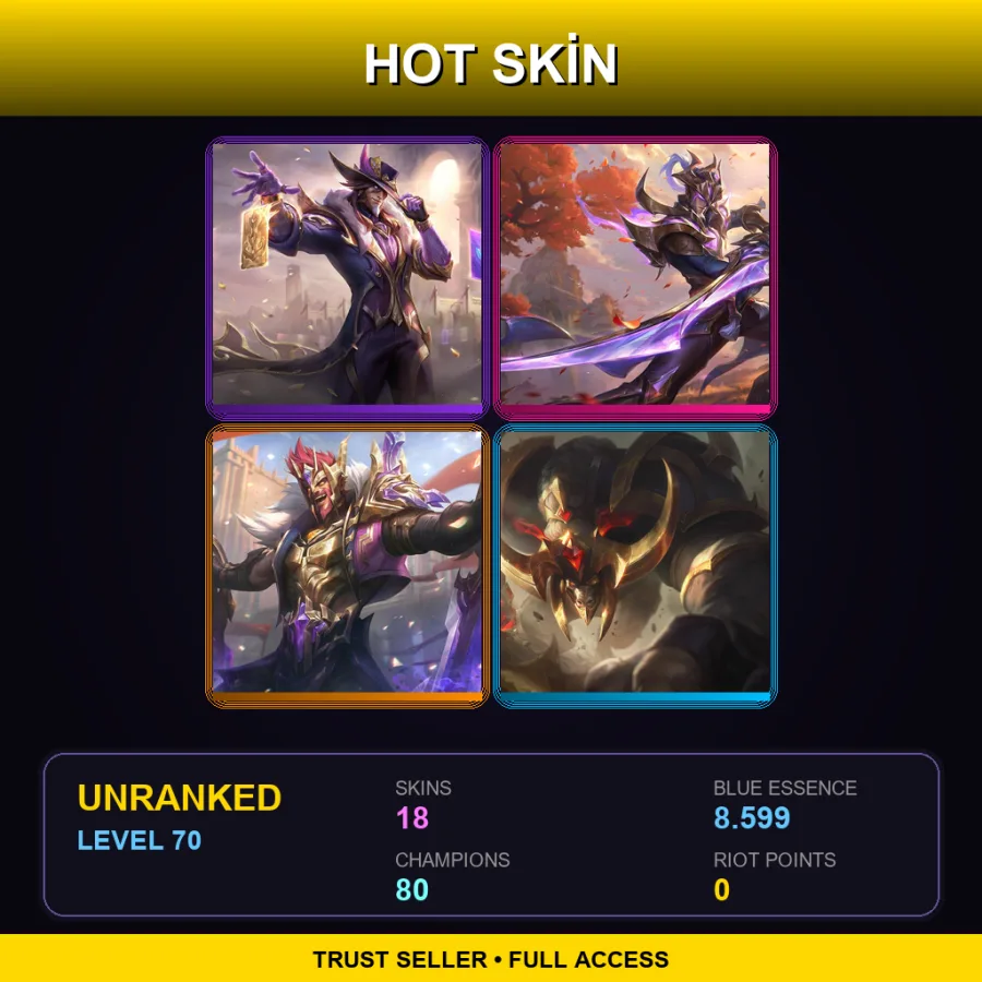 LAS | Lv70 | Unranked | 18 Skin | 80 Champ — Conqueror Alistar