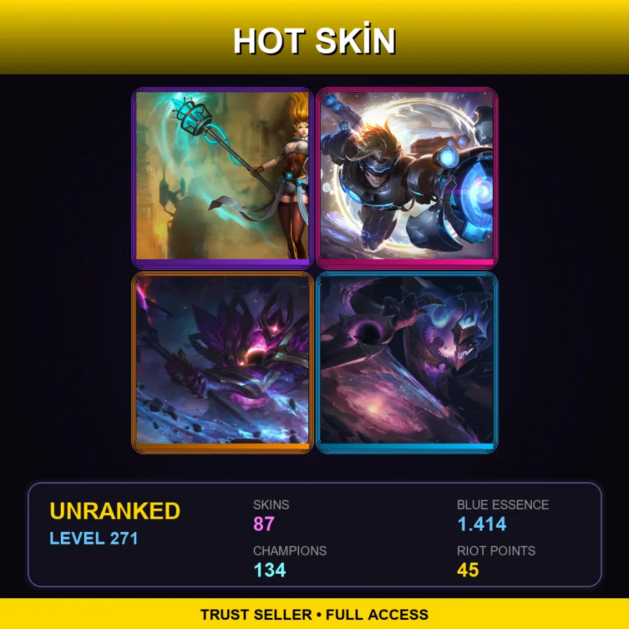 EUNE | Lv271 | Unranked | 87 Skin | 134 Champ