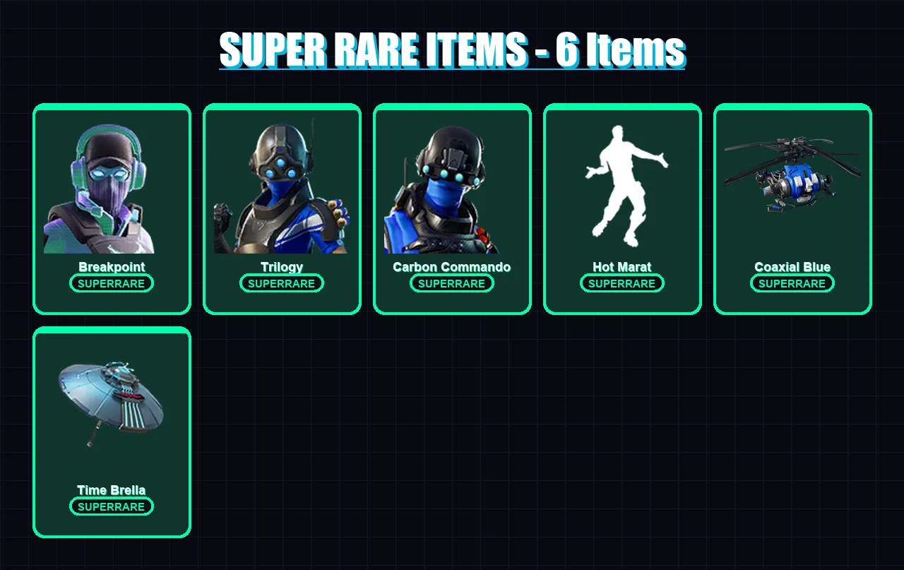[PC/XBOX] | Breakpoint | Trilogy | Carbon Commando | Fusion | The Scientist | 119 skin | 165 pickaxe | 144 emote | 130 glider | Lv1925