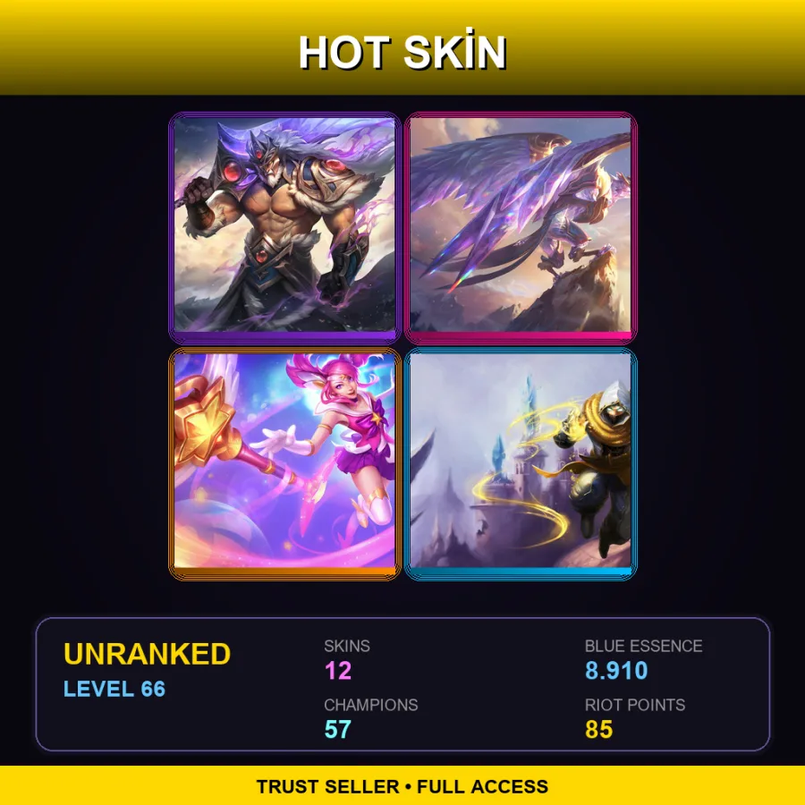 TR | Lv66 | Unranked | 12 Skin | 57 Champ