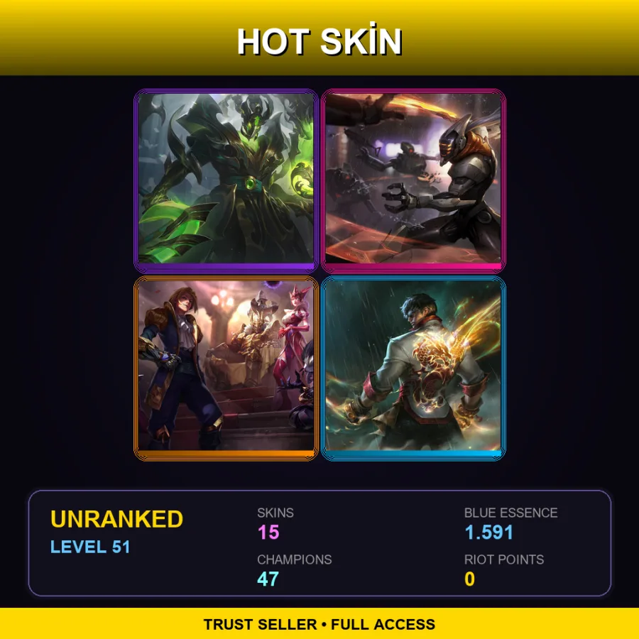 LAS | Lv51 | Unranked | 15 Skin | 47 Champ